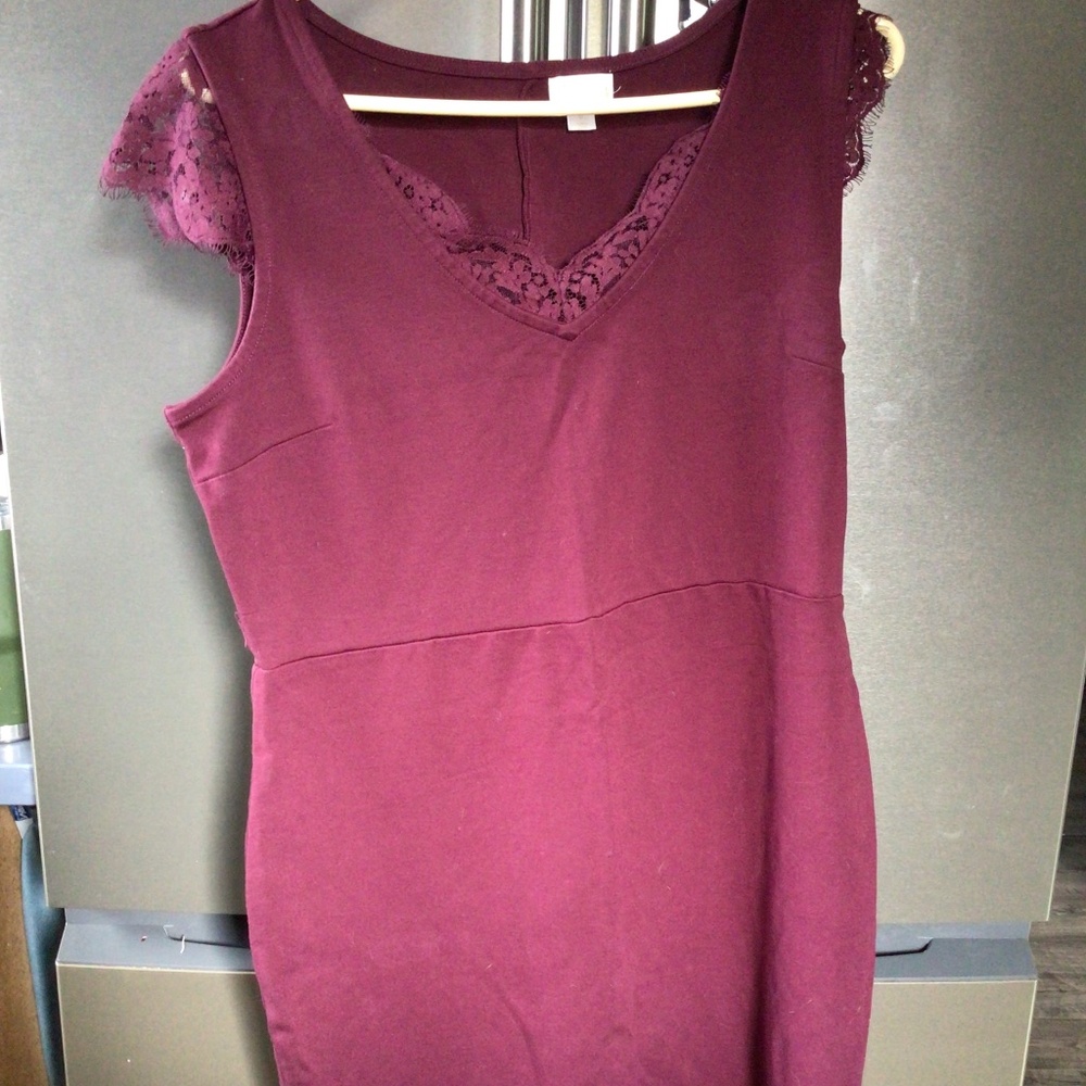 Burgundy dress